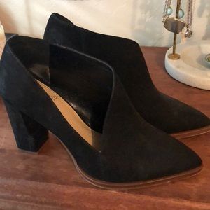 Black Chunky Heel Booties